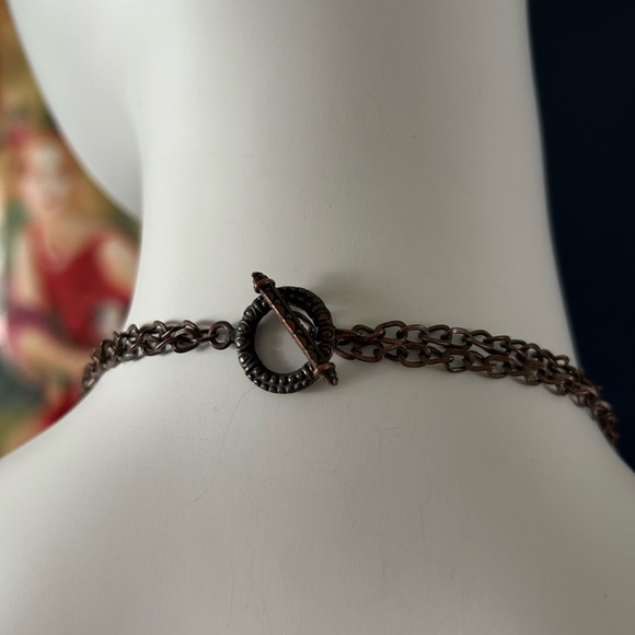 Handmade clay bib necklace - Picture 4 of 4